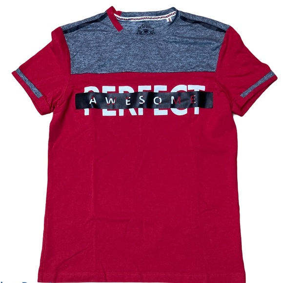 XIOS T- Shirt Men’s Size S Crew Neck Short Sleeve Red Graphic Print Tees - Picture 1 of 7